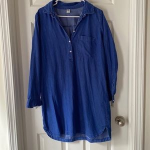 Old Navy long sleeve blue dress